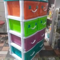Premium Baby Plastic Wardrobe - Durable 4-Tier Kids' Storage Organizer