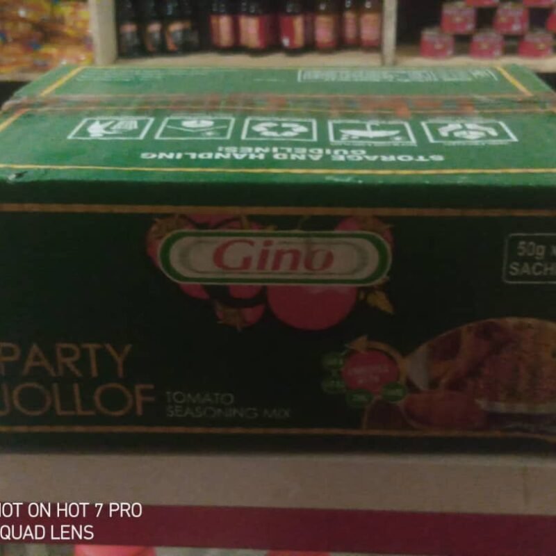 Gino Party Jollof Tomato Seasoning Mix – Carton of 50 x 50g Sachets