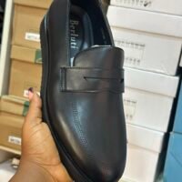 Berluti Men’s Loafers – Black Leather, Size 40 | Classic Polish-Ready Luxury Shoes