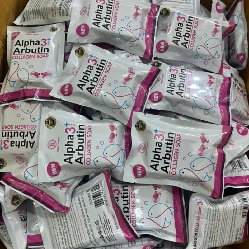 Alpha 3 Arbutin Collagen Soap – Dark Spot Remover & Skin Brightening Beauty Bar for sale in OvMPS