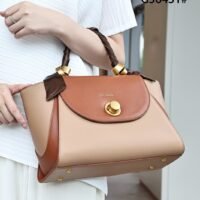Premium Pedra Ladies Handbag – Coffee Brown & Cream | High Quality Affordable Fashion Bag