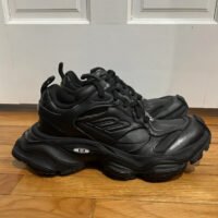 Balenciaga Cargo Oversized Sneakers – Black & White/Blue | Luxury Chunky Designer Style