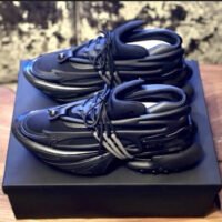 Balmain Unicorn Sneakers – Black Neoprene & Calfskin Leather | Luxury Streetwear Size 44 (1 in Stock)