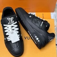 Louis Vuitton LV Trainer Low-Top Sneakers – Luxury Designer Style Shoes in Black & White (Sizes 42 & 44)